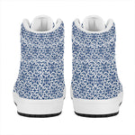 Chinese Luck Symbol Pattern Print High Top Leather Sneakers