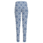 Chinese Luck Symbol Pattern Print High-Waisted Pocket Leggings