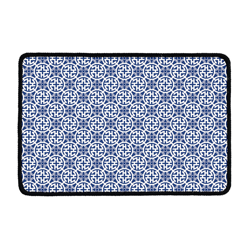 Chinese Luck Symbol Pattern Print Kitchen Mat