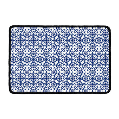 Chinese Luck Symbol Pattern Print Kitchen Mat