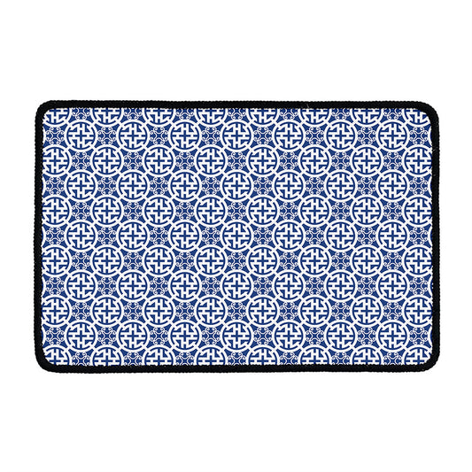 Chinese Luck Symbol Pattern Print Kitchen Mat