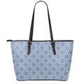 Chinese Luck Symbol Pattern Print Leather Tote Bag With Zipper
