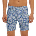 Chinese Luck Symbol Pattern Print Men's Long Boxer Briefs