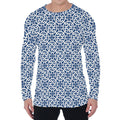 Chinese Luck Symbol Pattern Print Men's Long Sleeve T-Shirt