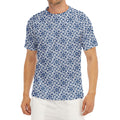 Chinese Luck Symbol Pattern Print Men's Short Sleeve Rash Guard