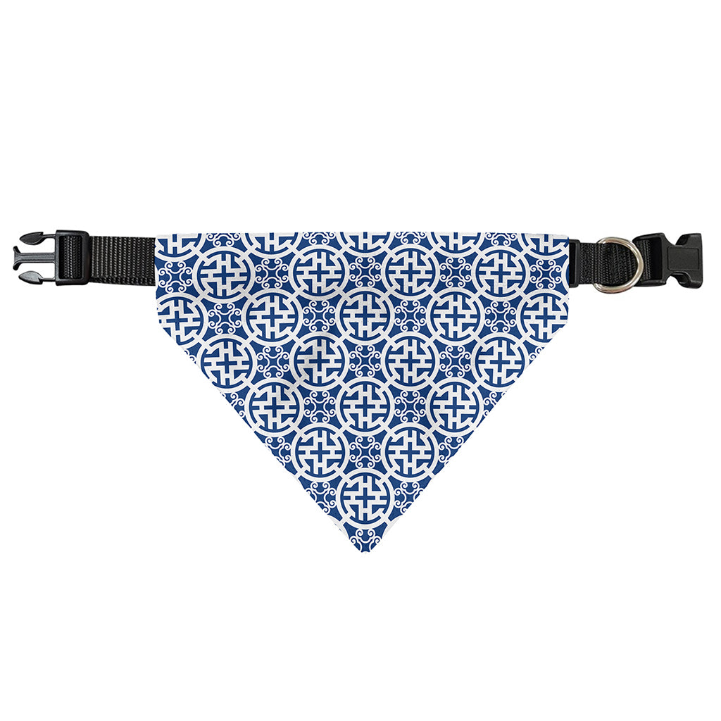 Chinese Luck Symbol Pattern Print Over The Collar Dog Bandana
