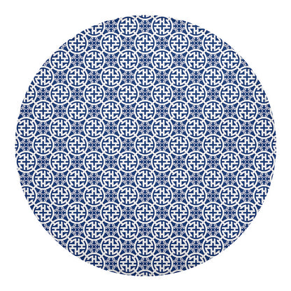 Chinese Luck Symbol Pattern Print Round Blanket