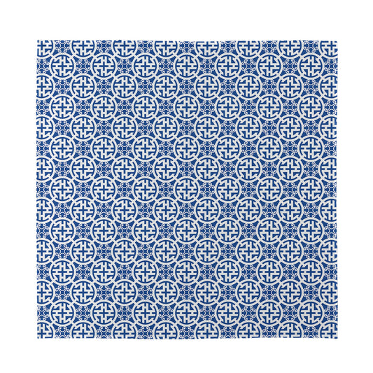 Chinese Luck Symbol Pattern Print Silk Bandana