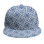 Chinese Luck Symbol Pattern Print Snapback Cap