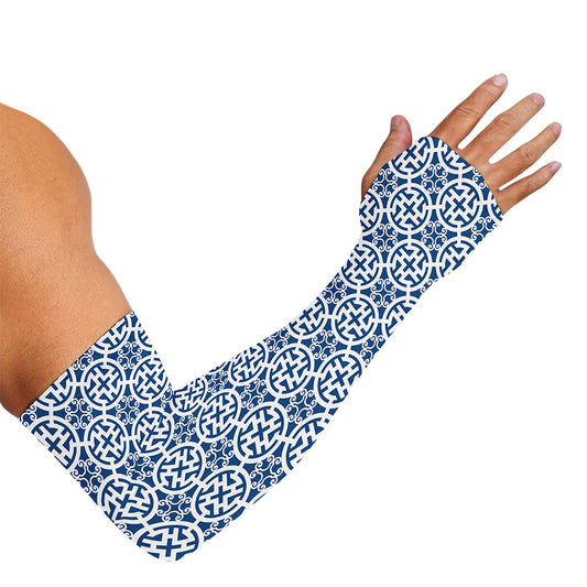 Chinese Luck Symbol Pattern Print Sun Protection Arm Sleeves