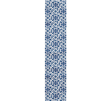 Chinese Luck Symbol Pattern Print Table Runner
