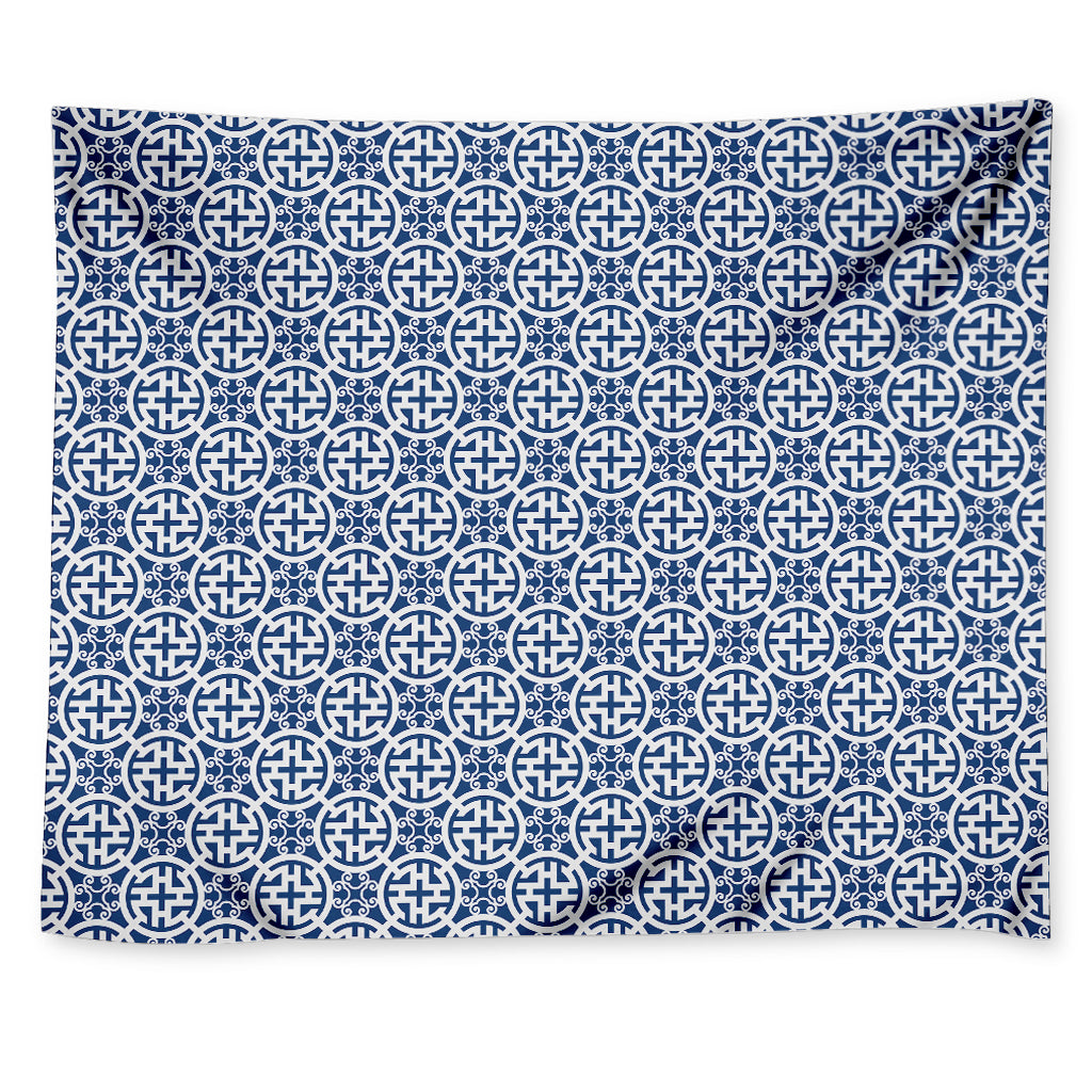 Chinese Luck Symbol Pattern Print Tapestry