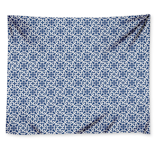 Chinese Luck Symbol Pattern Print Tapestry