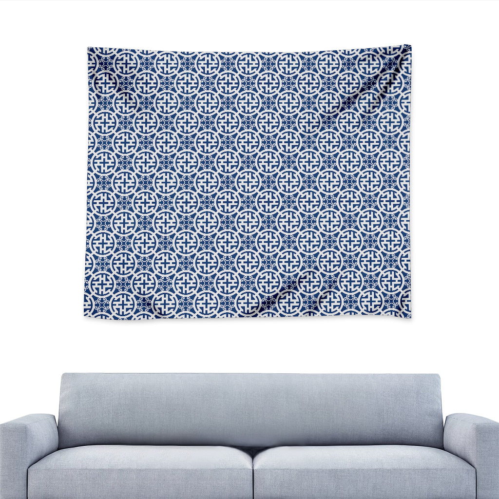 Chinese Luck Symbol Pattern Print Tapestry