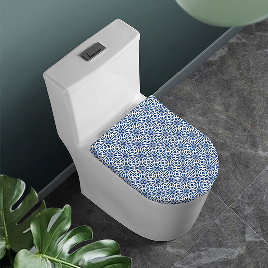 Chinese Luck Symbol Pattern Print Toilet Lid Cover