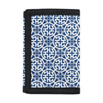 Chinese Luck Symbol Pattern Print Trifold Wallet