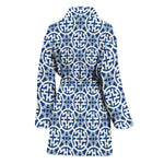 Chinese Luck Symbol Pattern Print Women's Bathrobe