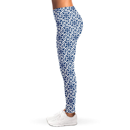 Chinese Luck Symbol Pattern Print Women's Leggings