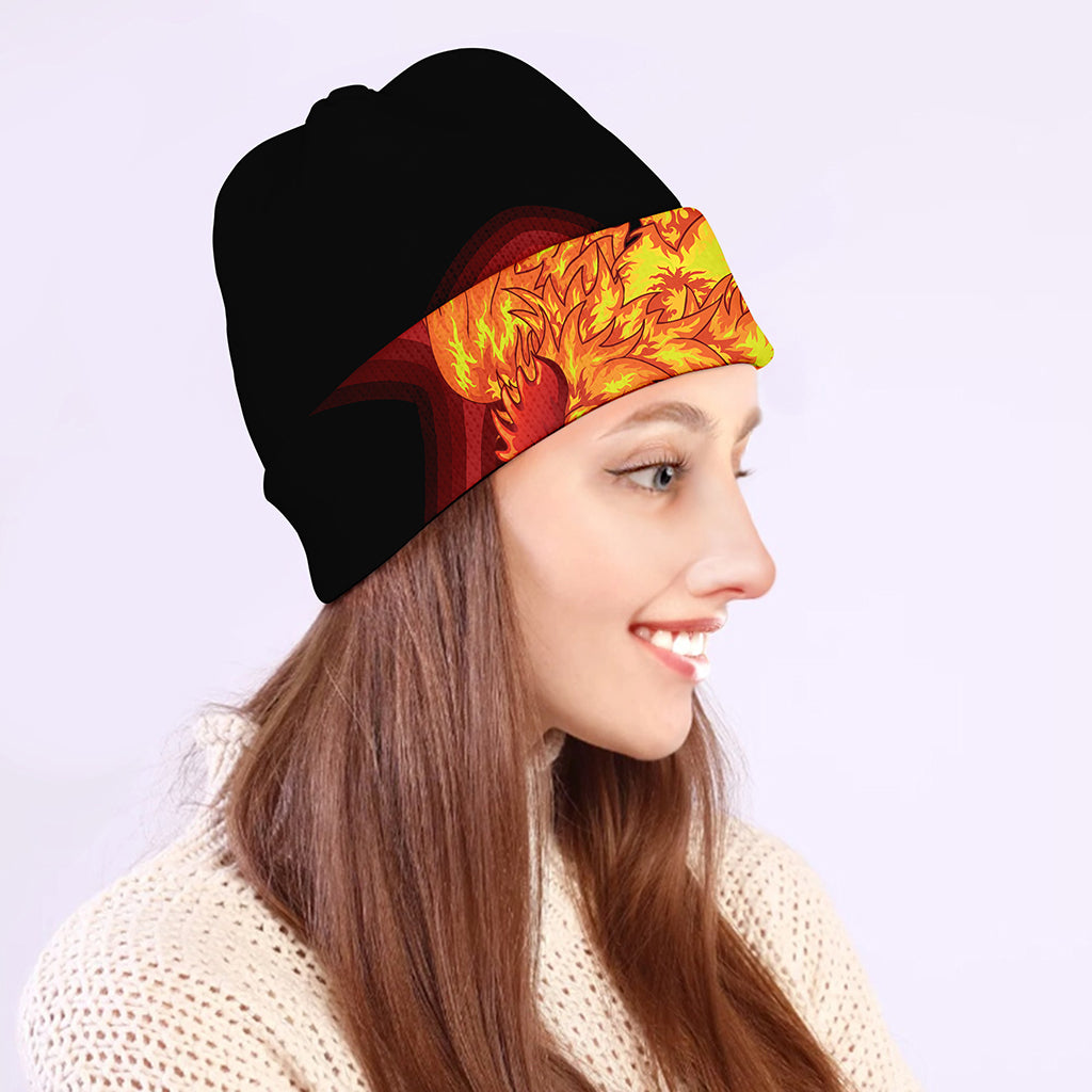 Chinese New Year Rooster Print Beanie