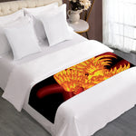 Chinese New Year Rooster Print Bed Runner
