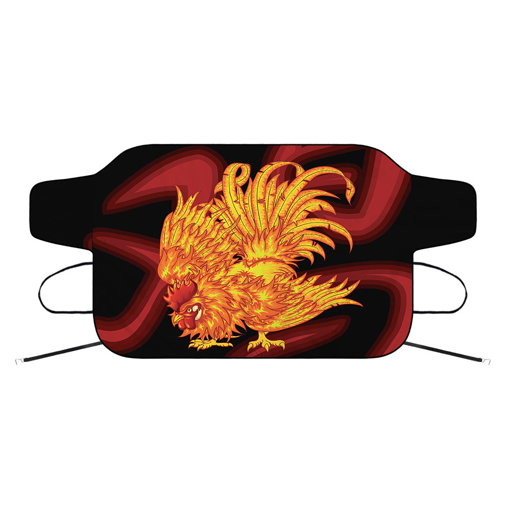 Chinese New Year Rooster Print Car Windshield Snow Cover