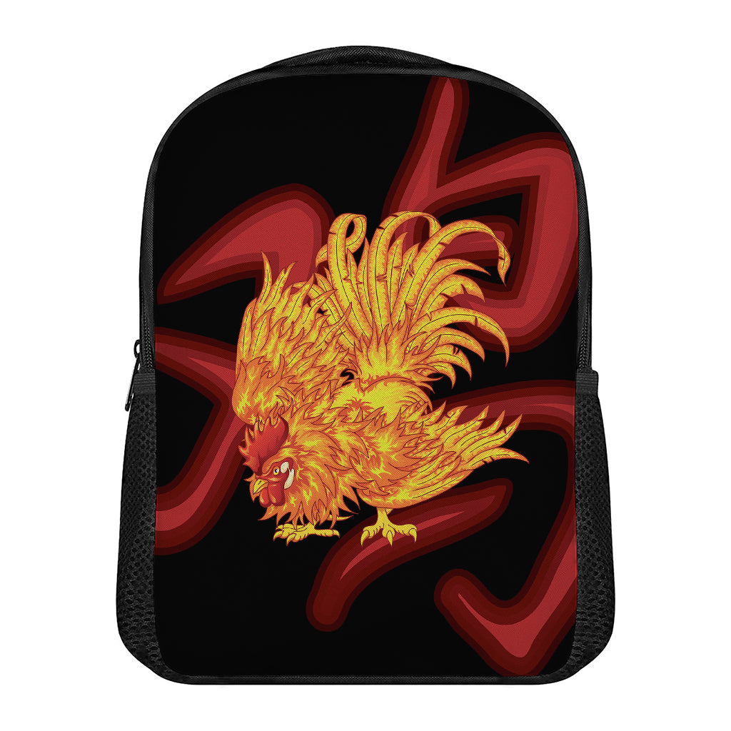Chinese New Year Rooster Print Casual Backpack
