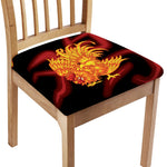 Chinese New Year Rooster Print Chair Cushion Cover