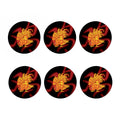 Chinese New Year Rooster Print Coaster Set