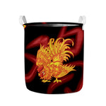 Chinese New Year Rooster Print Collapsible Laundry Basket