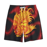 Chinese New Year Rooster Print Cotton Shorts
