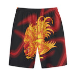 Chinese New Year Rooster Print Cotton Shorts