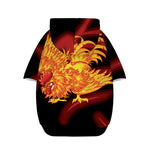 Chinese New Year Rooster Print Dog Zip Up Hoodie