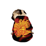 Chinese New Year Rooster Print Dog Zip Up Jacket