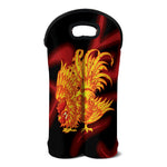 Chinese New Year Rooster Print Double Neoprene Wine Tote