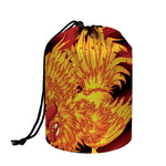 Chinese New Year Rooster Print Drawstring Makeup Bag