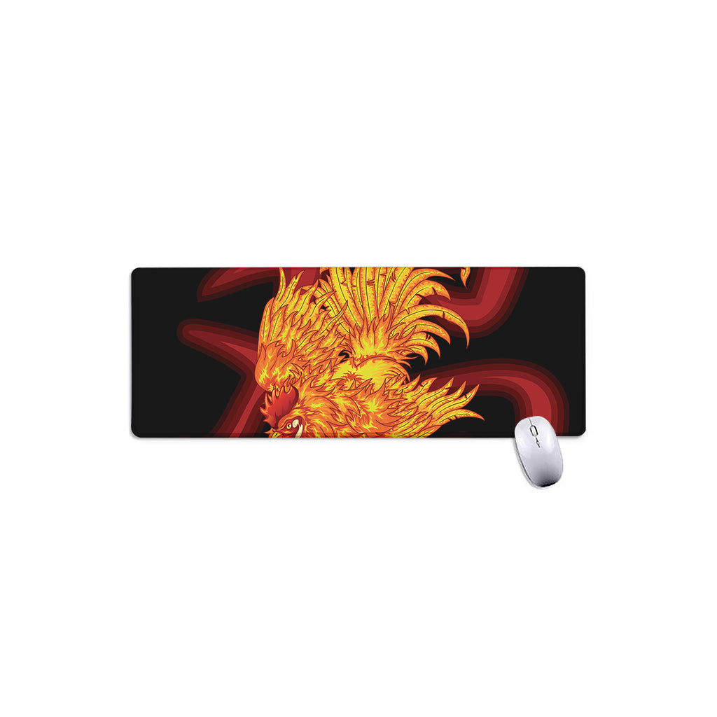 Chinese New Year Rooster Print Extended Mouse Pad