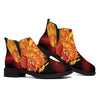 Chinese New Year Rooster Print Flat Ankle Boots