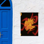 Chinese New Year Rooster Print Garden Flag