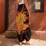 Chinese New Year Rooster Print Harem Pants