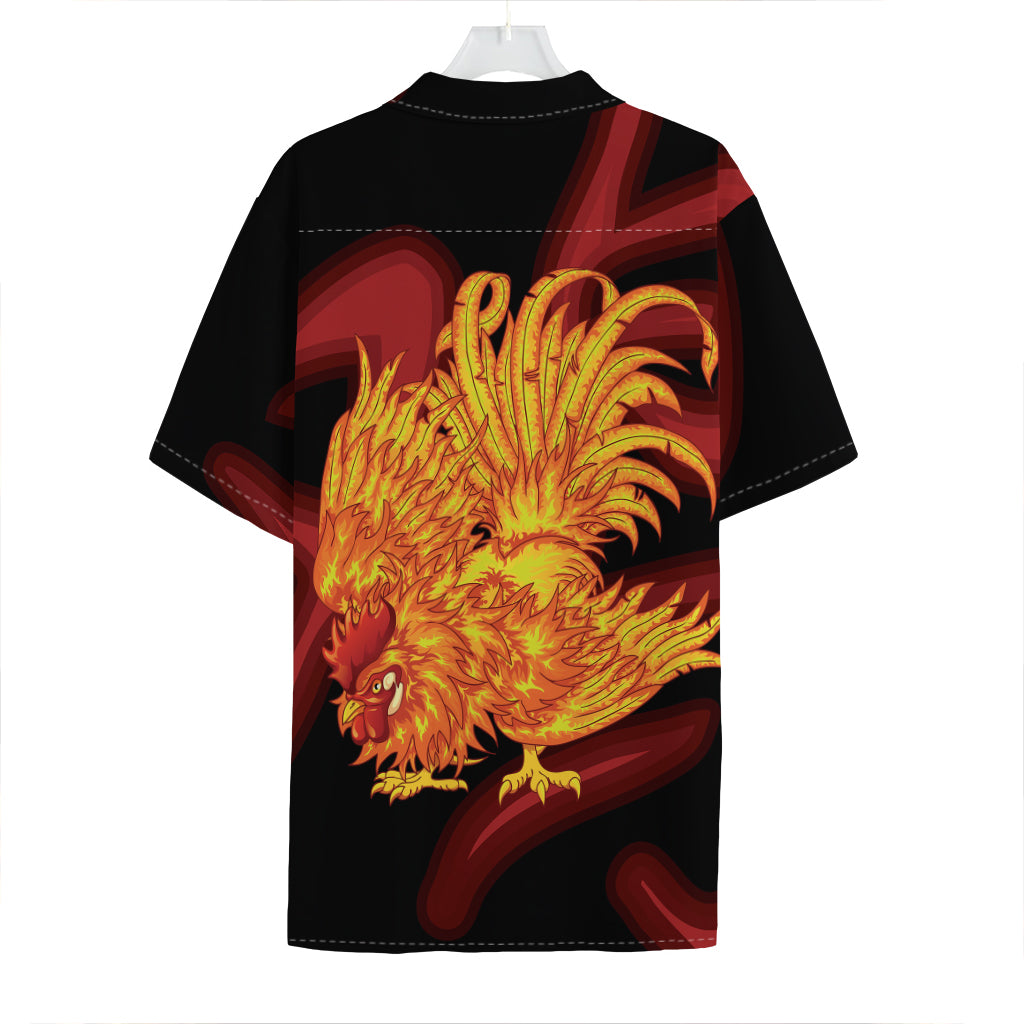 Chinese New Year Rooster Print Hawaiian Shirt