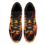 Chinese New Year Rooster Print High Top Leather Sneakers