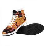 Chinese New Year Rooster Print High Top Leather Sneakers