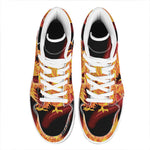 Chinese New Year Rooster Print High Top Leather Sneakers