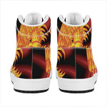 Chinese New Year Rooster Print High Top Leather Sneakers
