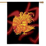 Chinese New Year Rooster Print House Flag
