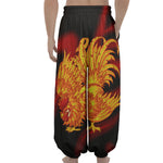 Chinese New Year Rooster Print Lantern Pants
