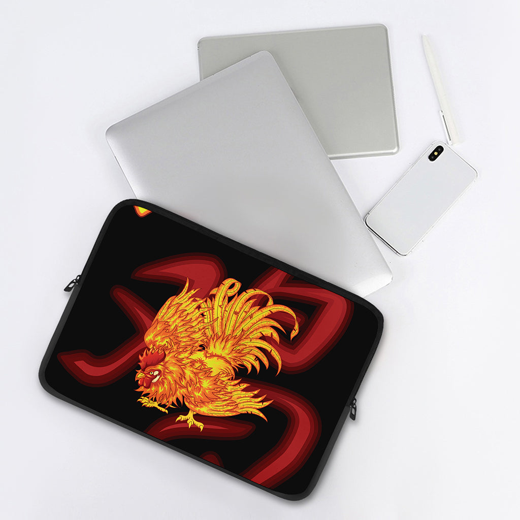 Chinese New Year Rooster Print Laptop Sleeve