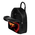 Chinese New Year Rooster Print Leather Backpack