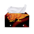 Chinese New Year Rooster Print Leather Tissue Box Cover
