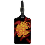 Chinese New Year Rooster Print Luggage Tag